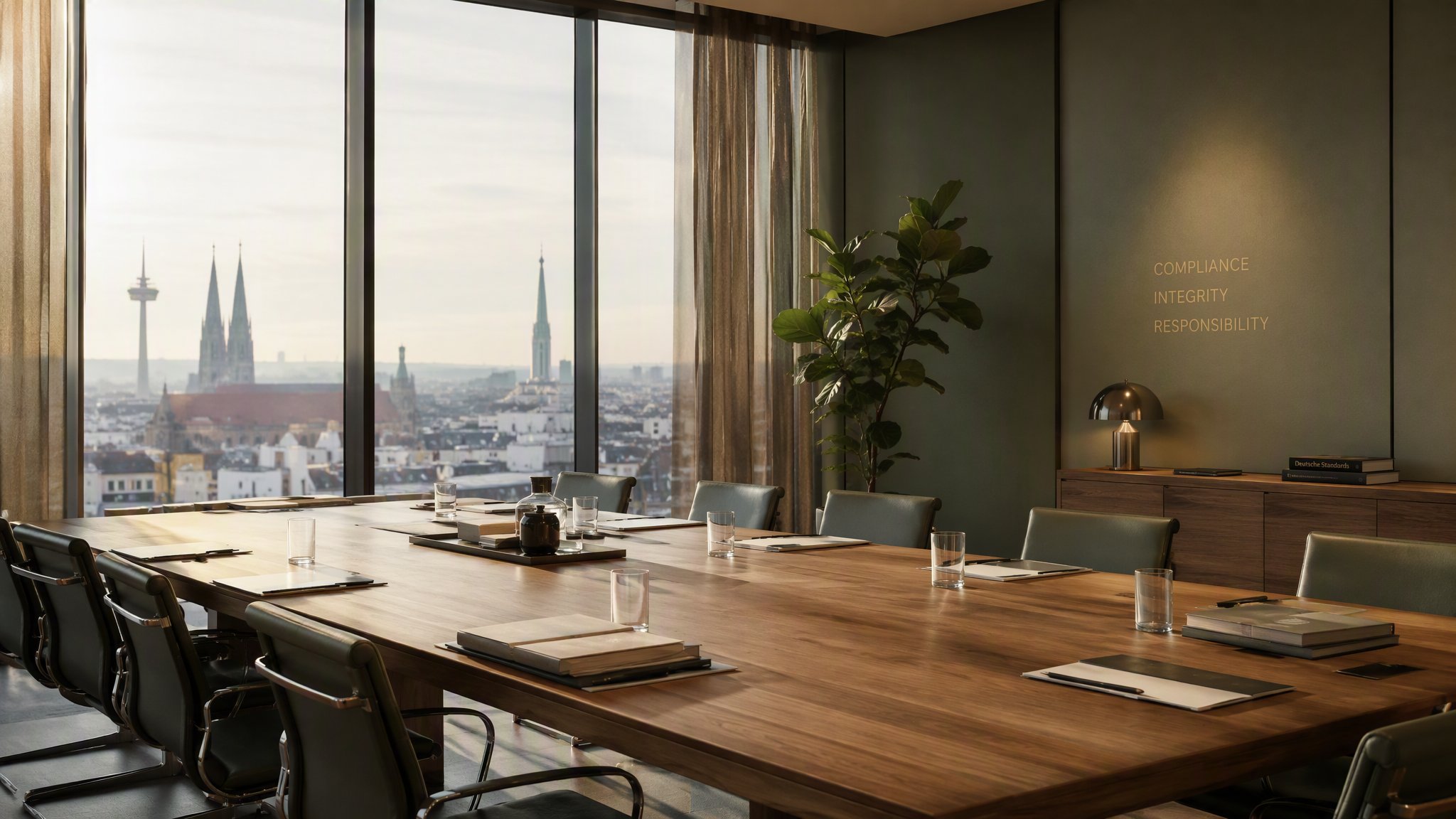 A conference room suggesting compliance within organizations