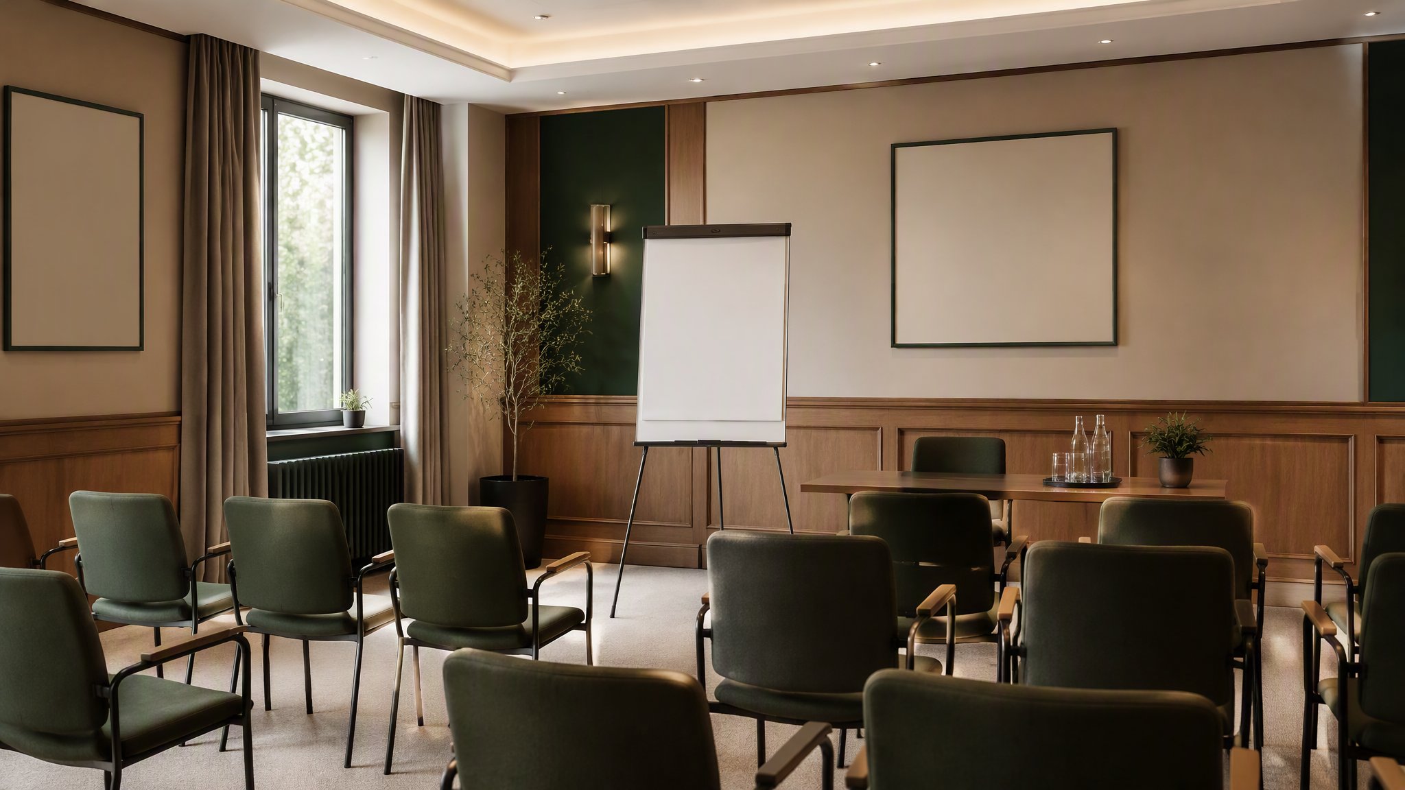 A seminar room illustrating training